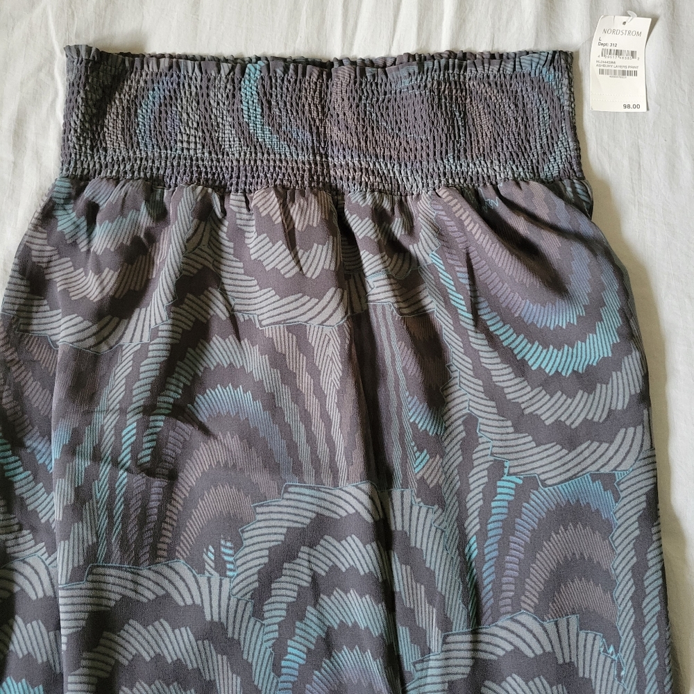 Hinge Floor-length Skirt Size Large Gray